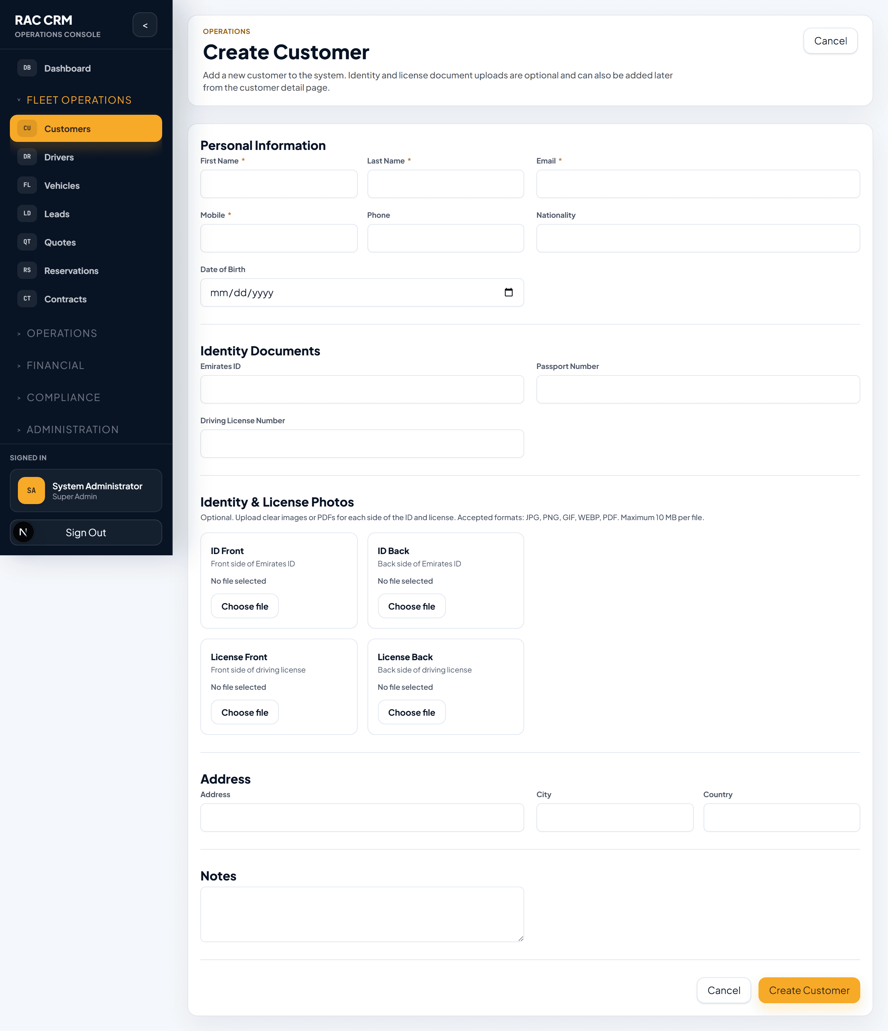 Create Customer
