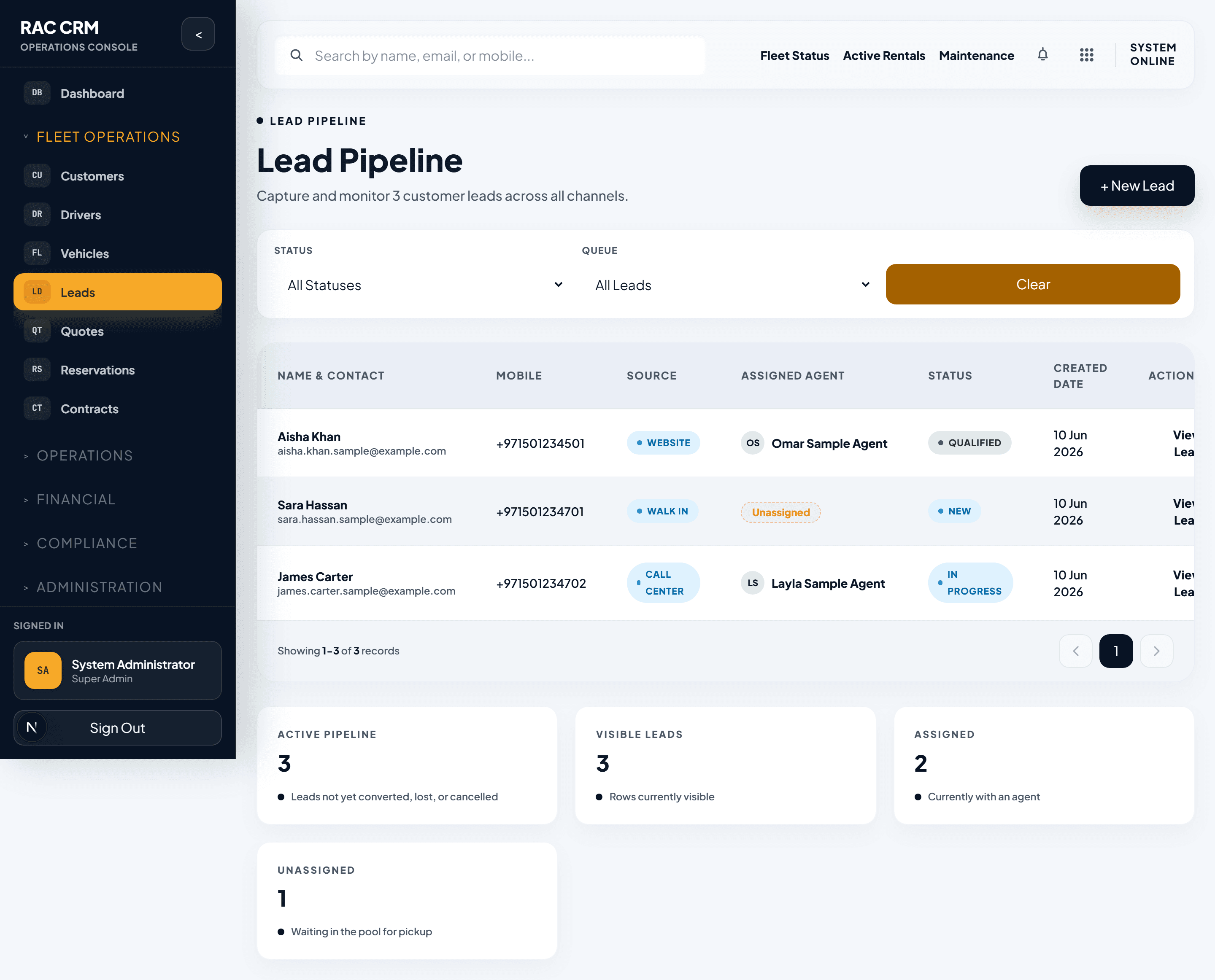 Leads List