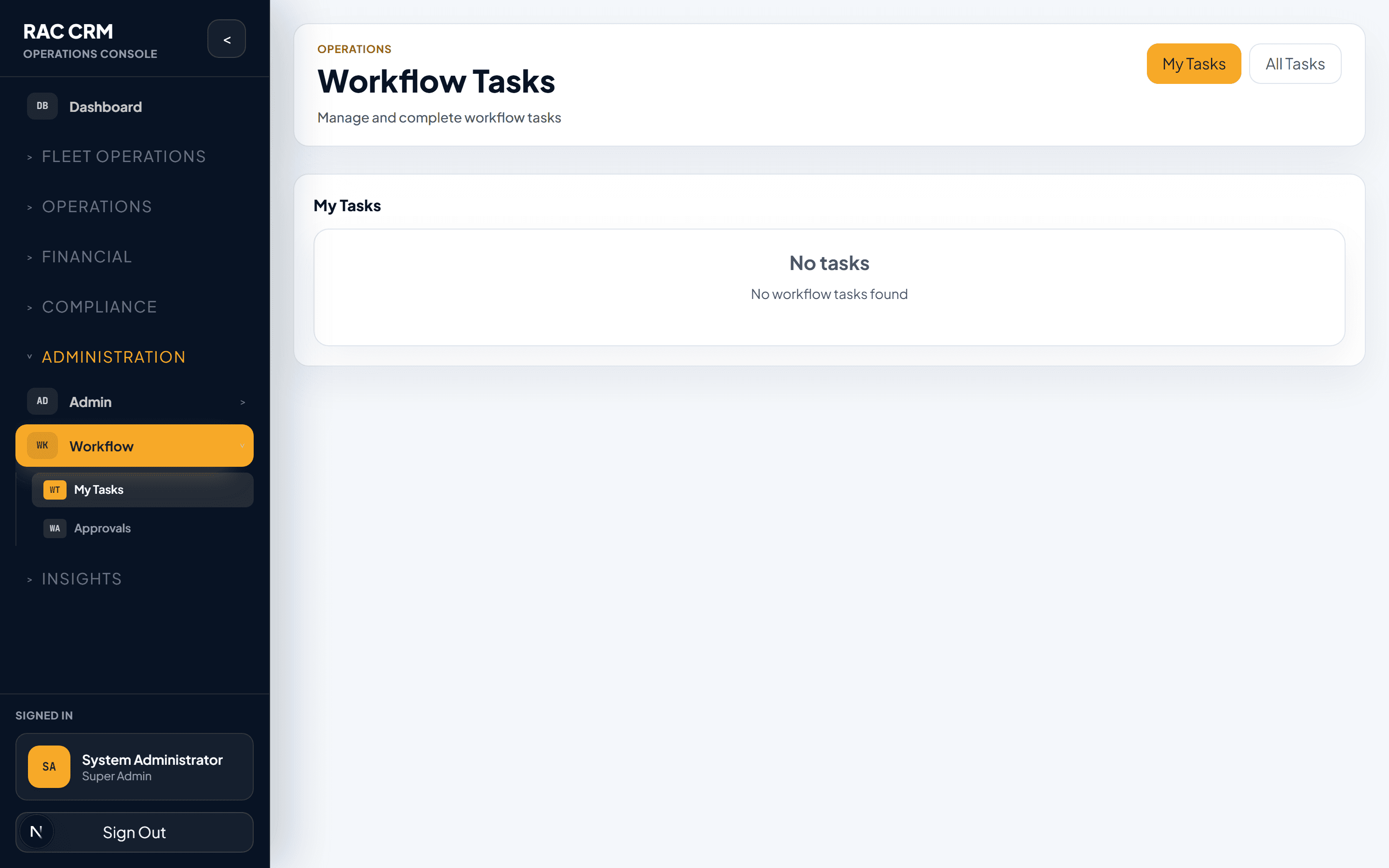 My Tasks